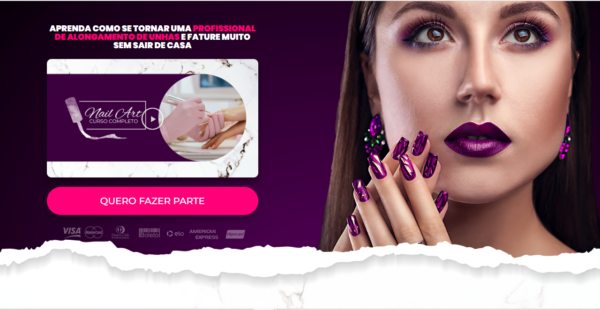 Landing page para vendas Salão de Beleza Nail Pró